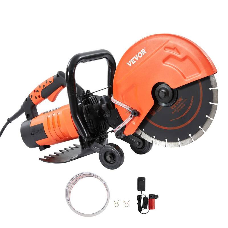 VEVOR Sierra Circular de Concreto Eléctrica 28 pulgadas L x 9 pulgadas W Sierra de Disco Húmedo Cortadora 1800 vatios 15 amperios Motor Sierra Circular Cortadora - DDHNTJ1800W12HEK8V1
