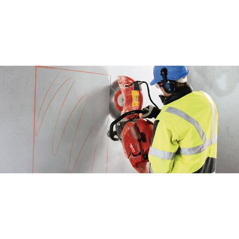 Sierra de concreto de gasolina portátil Hilti DSH 700-X de 14 pulgadas con hoja de diamante SP - 3800357.