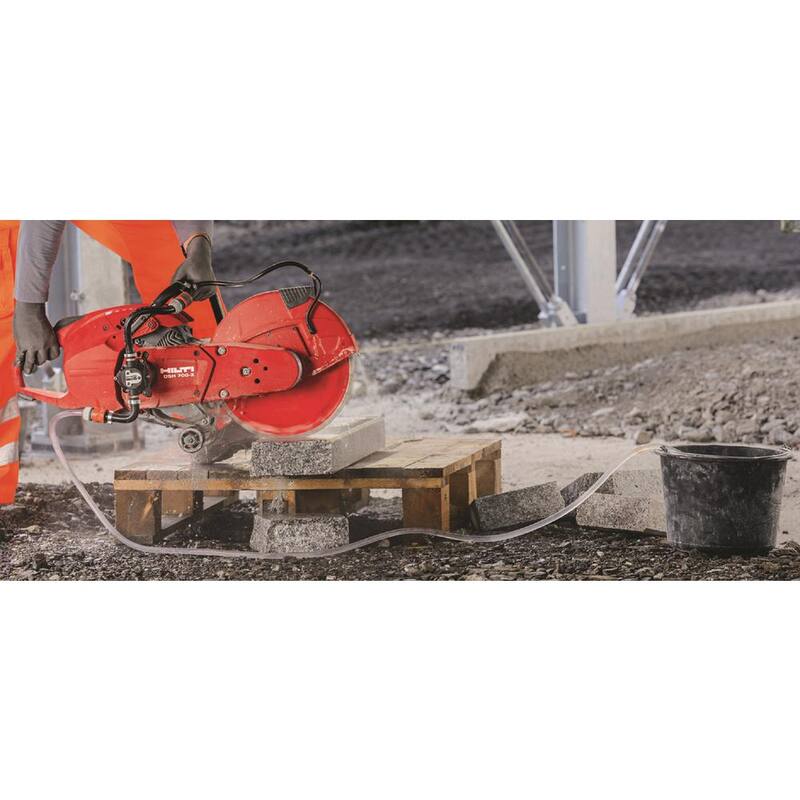 Sierra de concreto de gasolina portátil Hilti DSH 700-X de 14 pulgadas con hoja de diamante SP - 3800357.