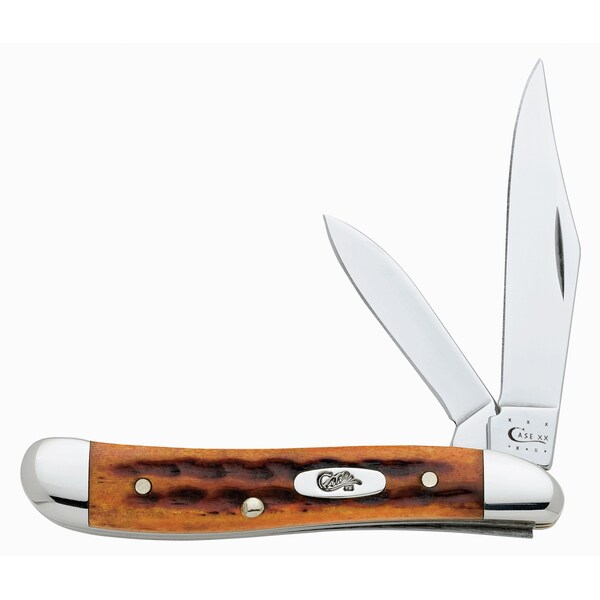 Case Cutlery 2023 Case Pocket Worn Harvest Orange Bone Corn Cob Jig Peanut 6220 Ss - CAS-07404