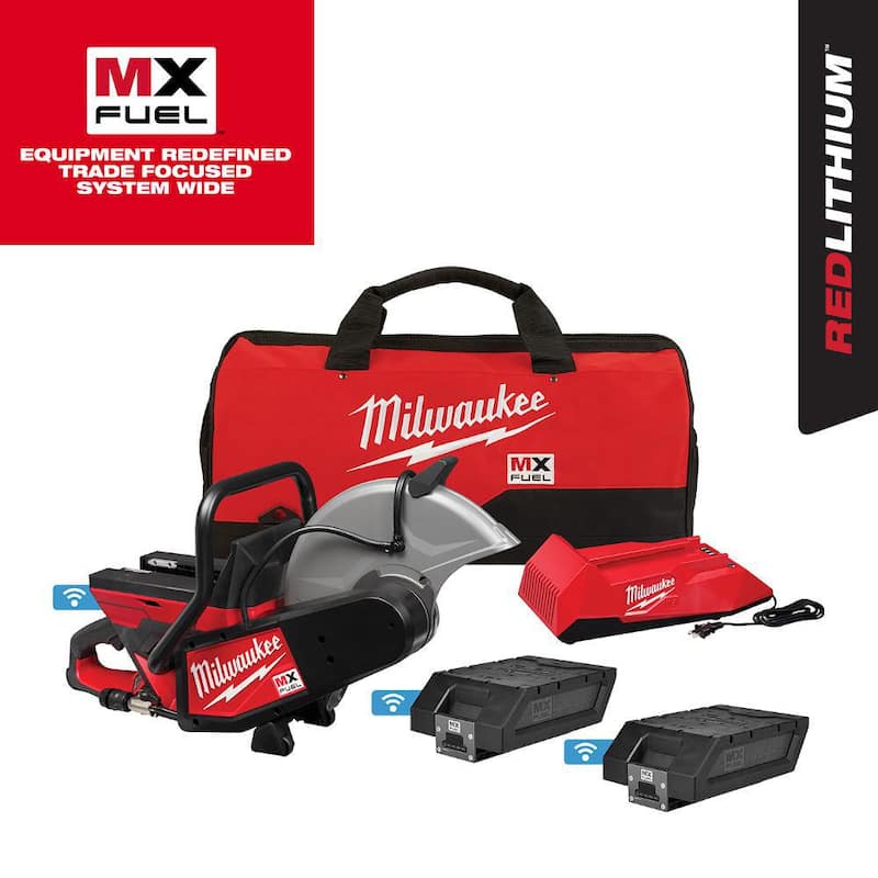 Sierra circular inalámbrica Milwaukee MX FUEL de 14 pulgadas con baterías y cargador - MXF314-2XC