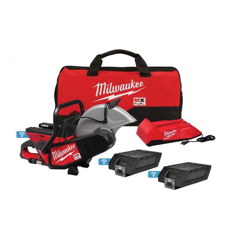 Sierra circular inalámbrica Milwaukee MX FUEL de 14 pulgadas con baterías y cargador - MXF314-2XC