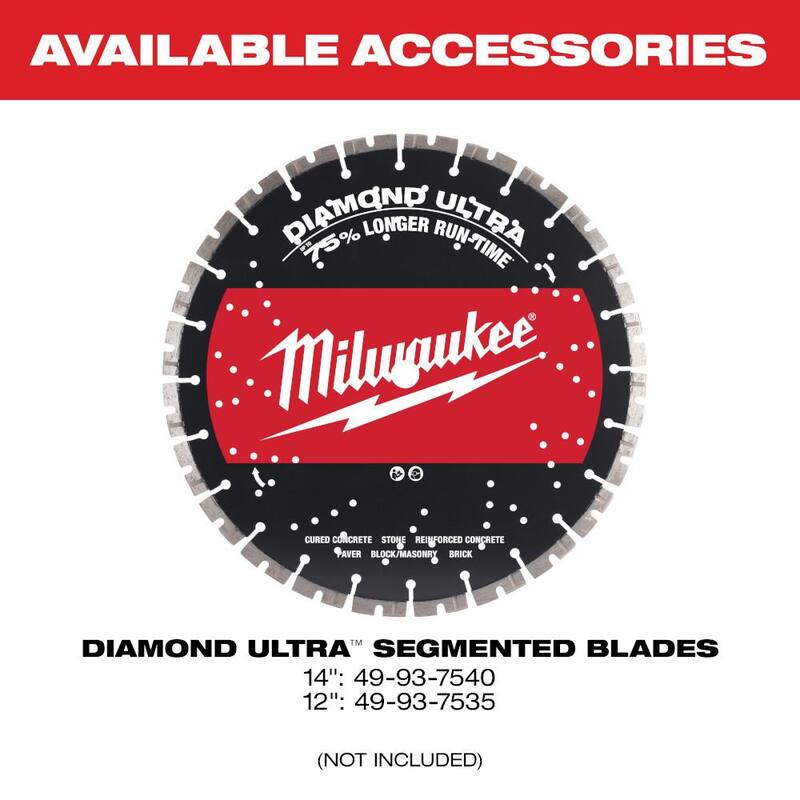 Sierra circular inalámbrica Milwaukee MX FUEL de 14 pulgadas con baterías y cargador - MXF314-2XC