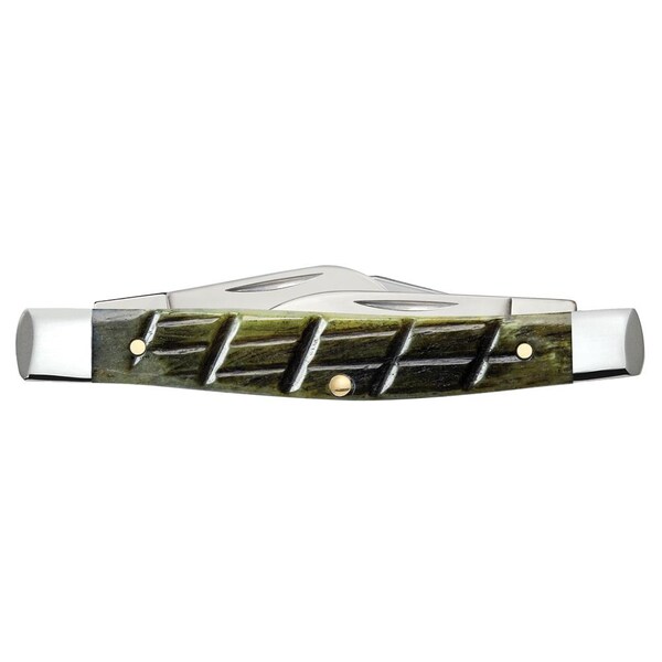 Case Cutlery 2023 Case Olive Green Bone Fence Row Jig Medium Stockman 6344 Ss - CAS-16023