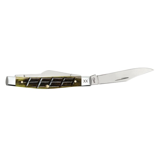 Case Cutlery 2023 Case Olive Green Bone Fence Row Jig Medium Stockman 6344 Ss - CAS-16023