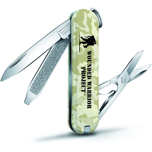 Swiss Army Brands 2023 Victorinox Classic Sd Tan Camo With Wwp Logo - VIC-55524
