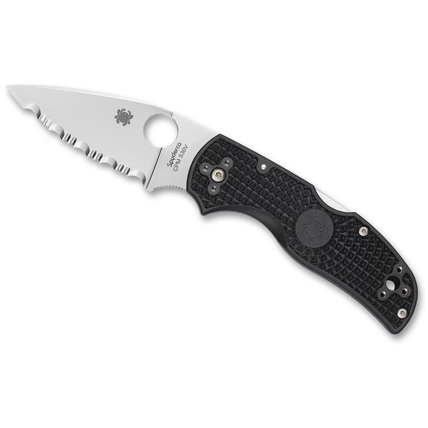Spyderco 2024 Spyderco Native 5 Lightweight Black Serrated - SPY-C41SBK5