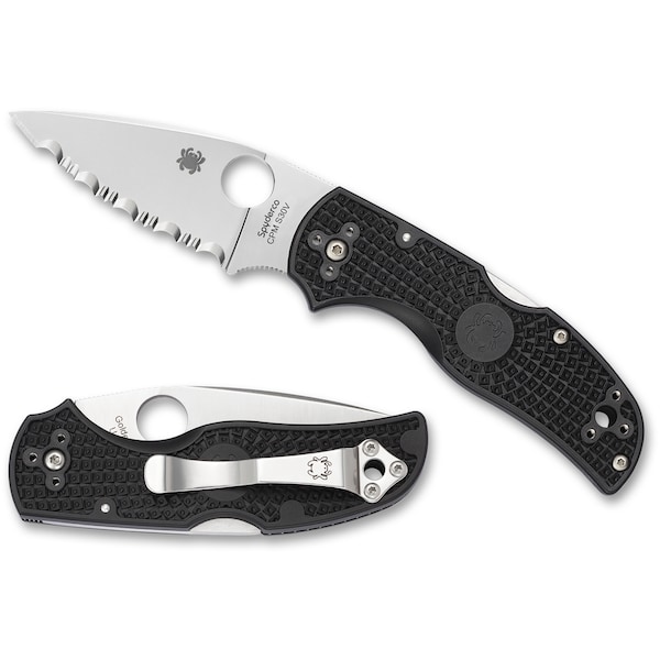 Spyderco 2024 Spyderco Native 5 Lightweight Black Serrated - SPY-C41SBK5