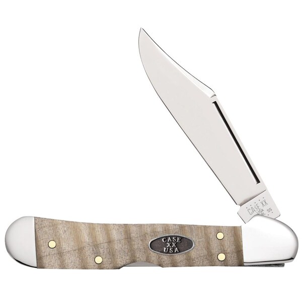 Case Cutlery 2023 Case Curly Maple Wood Mini Coppperlock 71749L Ss - CAS-25947