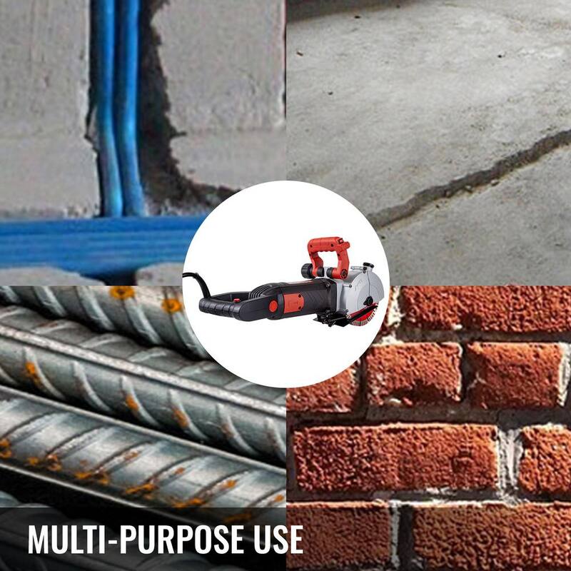 VEVOR 5800-Watt Wall Chaser 21.3 pulgadas x 7.87 pulgadas Ancho de corte de ranura en la pared (L x W) Sierras de concreto con mango de plástico ABS - QMKCJ160DDDJGDYM1V1