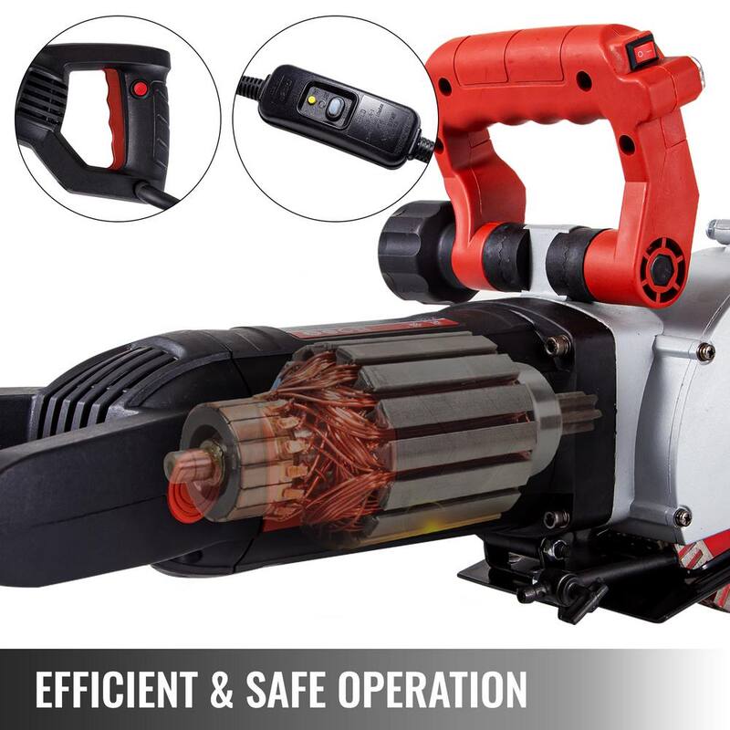 VEVOR 5800-Watt Wall Chaser 21.3 pulgadas x 7.87 pulgadas Ancho de corte de ranura en la pared (L x W) Sierras de concreto con mango de plástico ABS - QMKCJ160DDDJGDYM1V1
