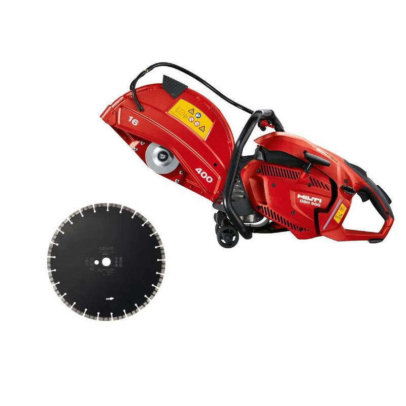 Hilti DSH 900X 16 pulgadas Sierra de concreto a gas portátil con 2x hojas de corte de diamante - 3539190