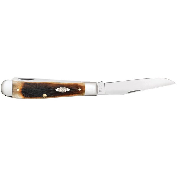 Case Cutlery 2023 Case Dark Molasses Bone Sawcut Jig Trapper 6254 Ss - CAS-83140