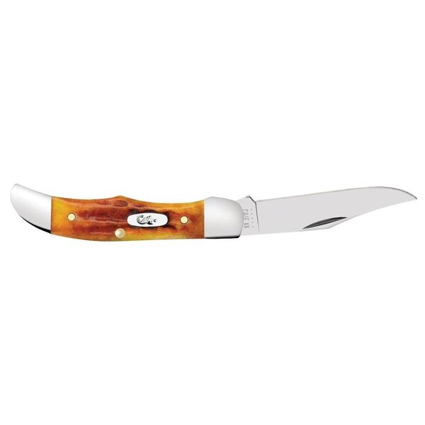 Case Cutlery 2023 Case Pocket Worn Harvest Orange Bone Corn Cob Jig Pocket Hunter 61165 Ss - CAS-07398