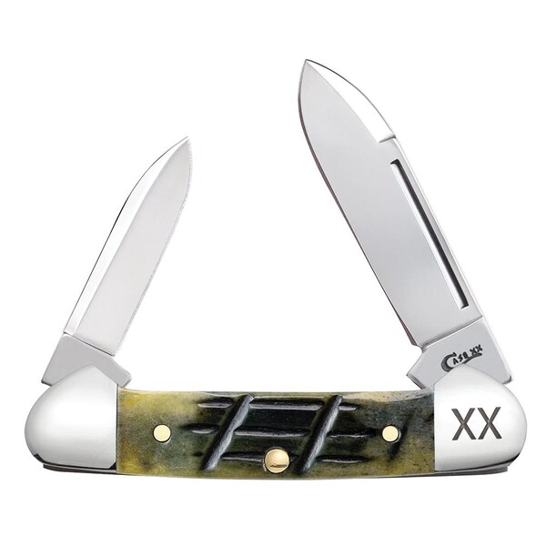 Case Cutlery 2023 Case Olive Green Bone Fence Row Jig Baby Butterbean 62132 Ss - CAS-16026