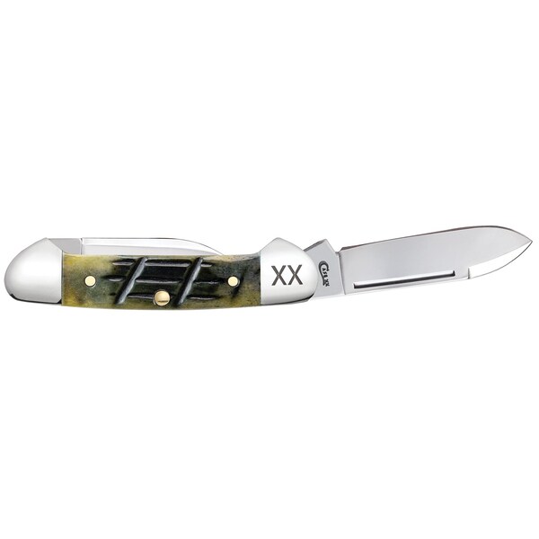 Case Cutlery 2023 Case Olive Green Bone Fence Row Jig Baby Butterbean 62132 Ss - CAS-16026