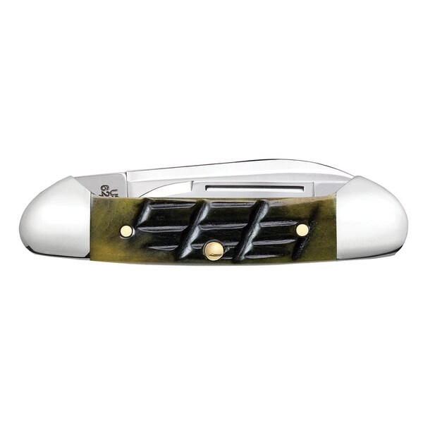 Case Cutlery 2023 Case Olive Green Bone Fence Row Jig Baby Butterbean 62132 Ss - CAS-16026