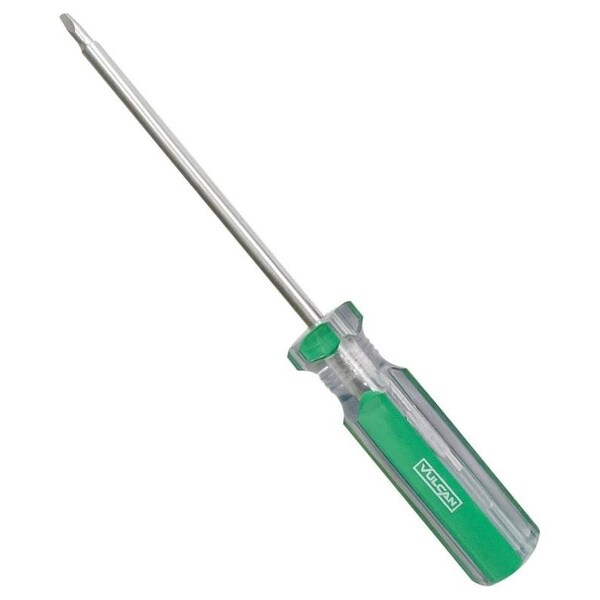 Vulcan Screwdriver, S1 Drive, Square Drive, 7 in OAL, 4 in L Shank, Plastic Handle, Transparent Handle - SQ14