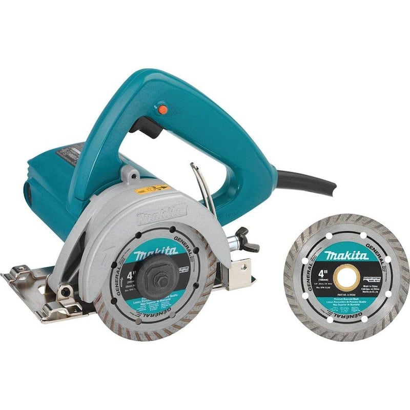 Makita Sierra para albañilería de 12 amperes 4-3/8 pulgadas con hoja de diamante de 4 pulgadas - 4100NHX1