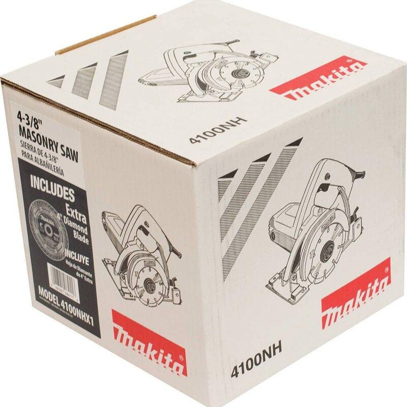 Makita Sierra para albañilería de 12 amperes 4-3/8 pulgadas con hoja de diamante de 4 pulgadas - 4100NHX1