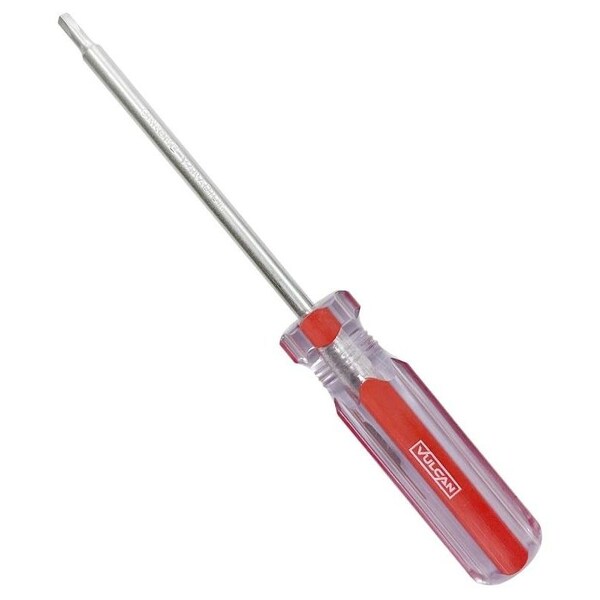 Vulcan Screwdriver, S2 Drive, Square Drive, 712 in OAL, 4 in L Shank, Plastic Handle, Transparent Handle - SQ24