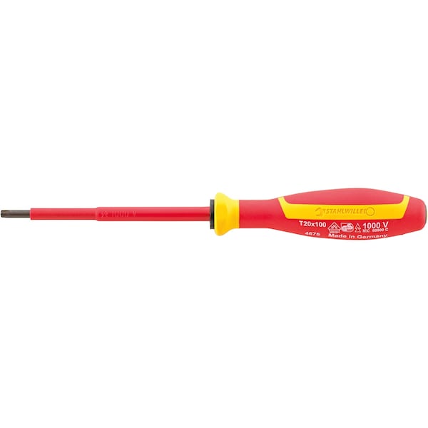 Stahlwille Tools VDE TORX® screwdriver DRALL+ TORX-SizeT15 blade length 75 mm - 46753015