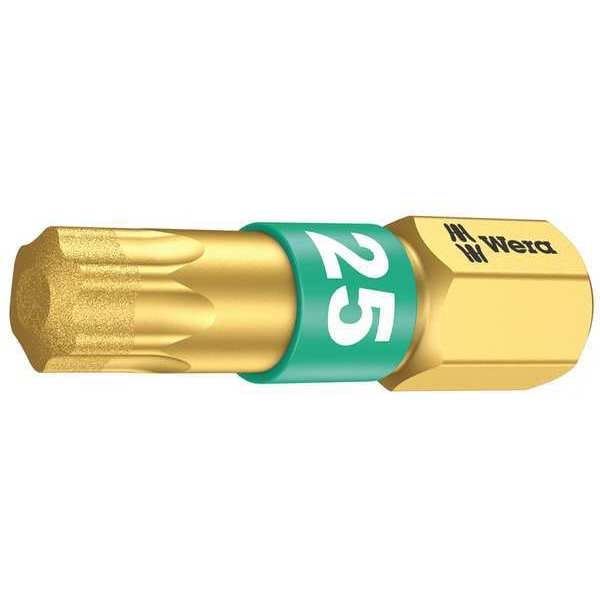 Wera Torsion Bit, SAE, 1/4", Hex, T40, 1", S2 Steel - 05066110001