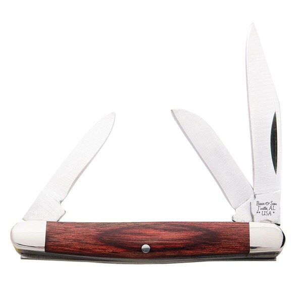 Bear & Sons Cutlery 2023 Bear 2 7/8' Rosewood Small Stockman - BEA-233R