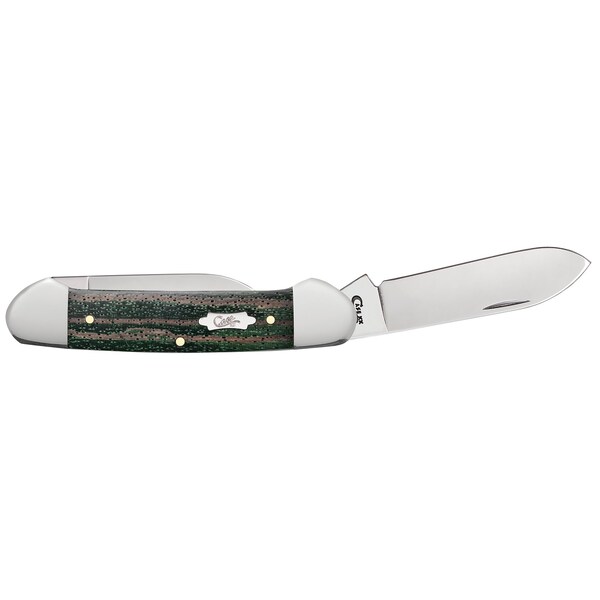 Case Cutlery 2023 Case Green Zebra Wood Canoe 72131 Ss - CAS-70523