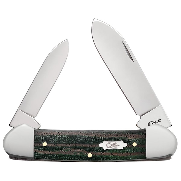 Case Cutlery 2023 Case Green Zebra Wood Canoe 72131 Ss - CAS-70523