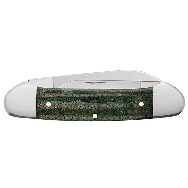 Case Cutlery 2023 Case Green Zebra Wood Canoe 72131 Ss - CAS-70523