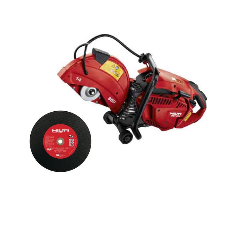 Hilti DSH 700X 70CC 14 pulgadas. Sierra de concreto de gas manual con 10 hojas abrasivas de corte de metal para deck - 3538197