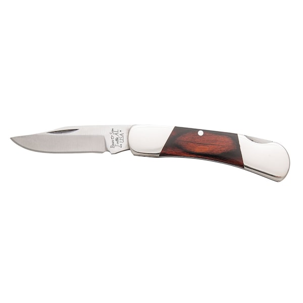 Bear & Sons Cutlery 2023 Bear 3' Rosewood Executive Lockback Upswept - BEA-226R