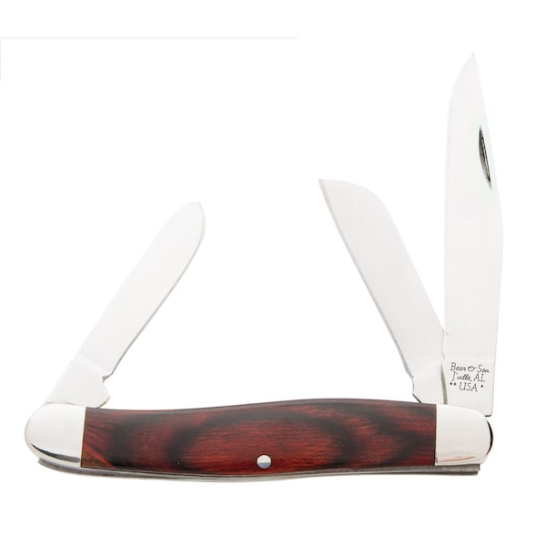 Bear & Sons Cutlery 2023 Bear 3 7/8' Rosewood Large Stockman - BEA-247R