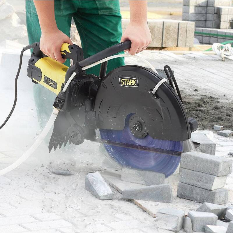 Cortadora circular de concreto Stark de 16 pulgadas y 3200 watts con accesorio de línea de agua (sin cuchilla) - 50120-H