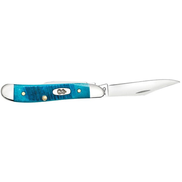 Case Cutlery 2023 Case Caribbean Blue Bone Sawcut Jig Peanut 6220 Ss - CAS-25596