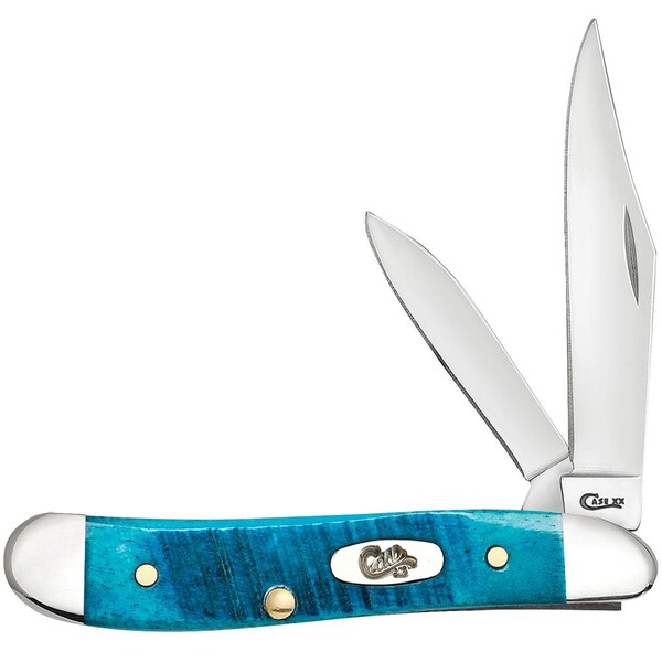 Case Cutlery 2023 Case Caribbean Blue Bone Sawcut Jig Peanut 6220 Ss - CAS-25596