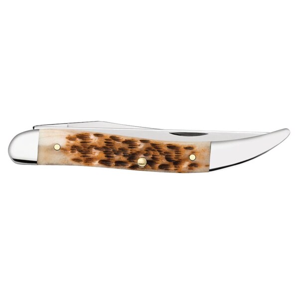 Case Cutlery 2023 Case Amber Bone Ss Peach Seed Jig Fishing Knife 620094F Ss - CAS-10726