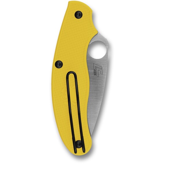 Spyderco 2024 Spyderco Uk Penknife, Lightweight Yellow, Plain Lc200N Steel, Reveal 7 - SPY-C94SYL