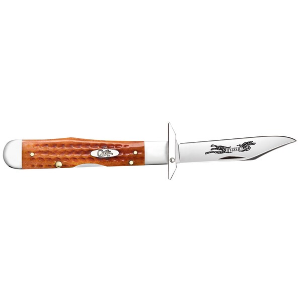 Case Cutlery 2023 Case Pocket Worn Harvest Orange Bone Corn Cob Jig Cheetah 6111 1/2L Ss - CAS-07399