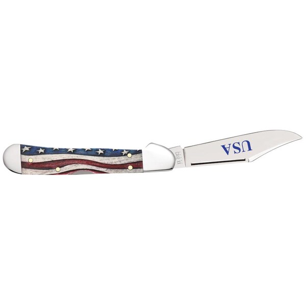 Case Cutlery 2023 Case Star Spangled Series Embellished Smooth Natural Bone Copperlock 61749L Ss - CAS-64141