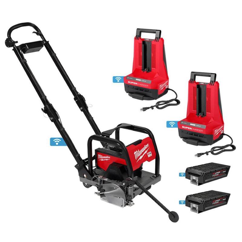 Kit de sierra de concreto verde Milwaukee MX FUEL de 6 pulgadas con baterías XC 8.0 (2) y súper cargadores (2) - MXF316-2XC-MXFSC.