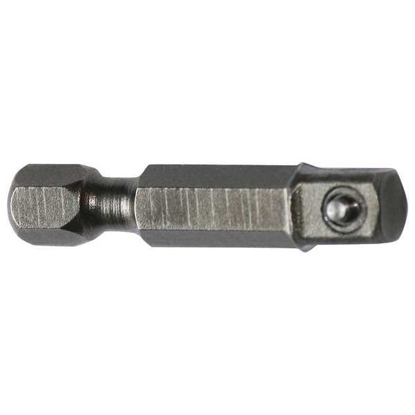 Apex Tool Group Socket Adapter, 1/4 Hex, 3/8 Sq, 1-5/8", PK5 - EX-370-5PK