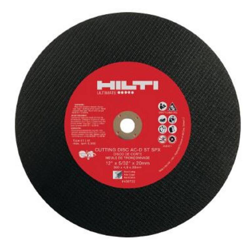 Hilti 14 .6 pulgadas x 12.8 pulgadas Sierra de hormigón para albañilería con freno de hoja y (10) hojas abrasivas de corte de cubierta metálica - 3602055