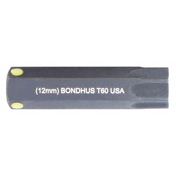Bondhus T60 ProHold Torx Bit, 2" Length - Stock Size: 12mm - 32060