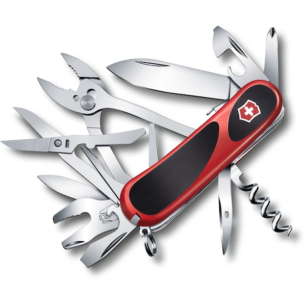 Swiss Army Brands 2024 Victorinox 2.5223.Scus2 Evolution Grip S557, Red / Black - VIC-2.5223.SC-X2