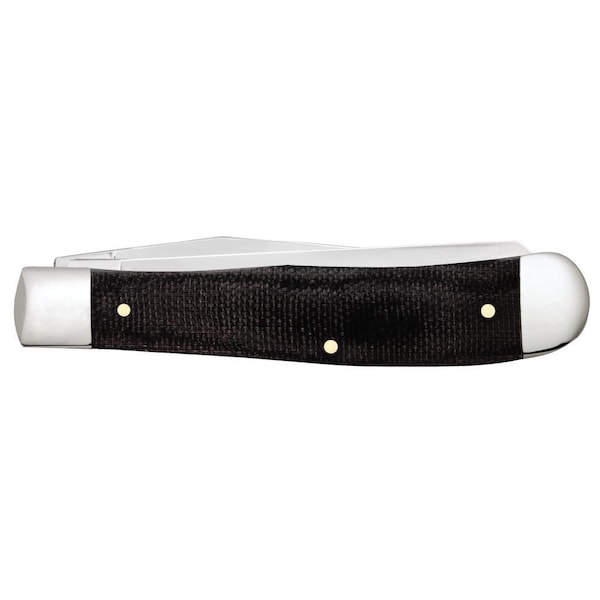 Case Cutlery 2023 Case Black Canvas Laminate Trapper 10254 Ss - CAS-23142