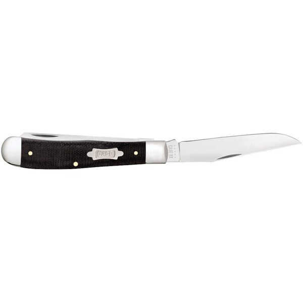 Case Cutlery 2023 Case Black Canvas Laminate Trapper 10254 Ss - CAS-23142