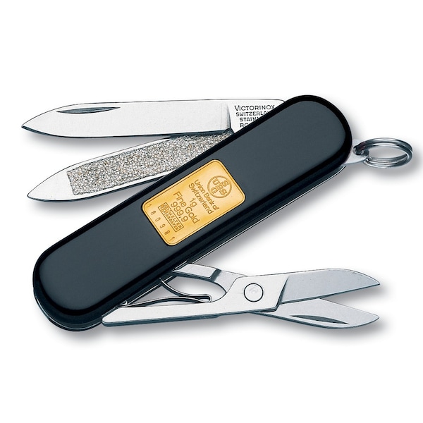 Swiss Army Brands 2024 Victorinox 53013 Classic Gold Ingot, Black - VIC-0.6203.87-X1