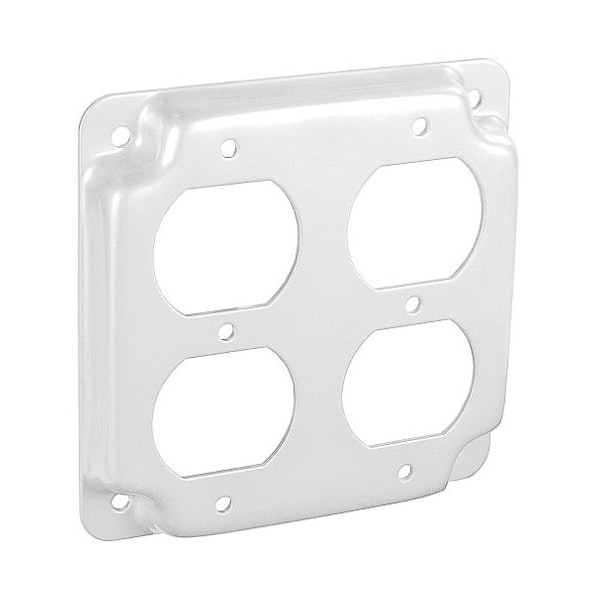 Southwire Electrical Box Cover, Square, 316 Stainless Steel, Duplex and Raised Cover - G1939-SS